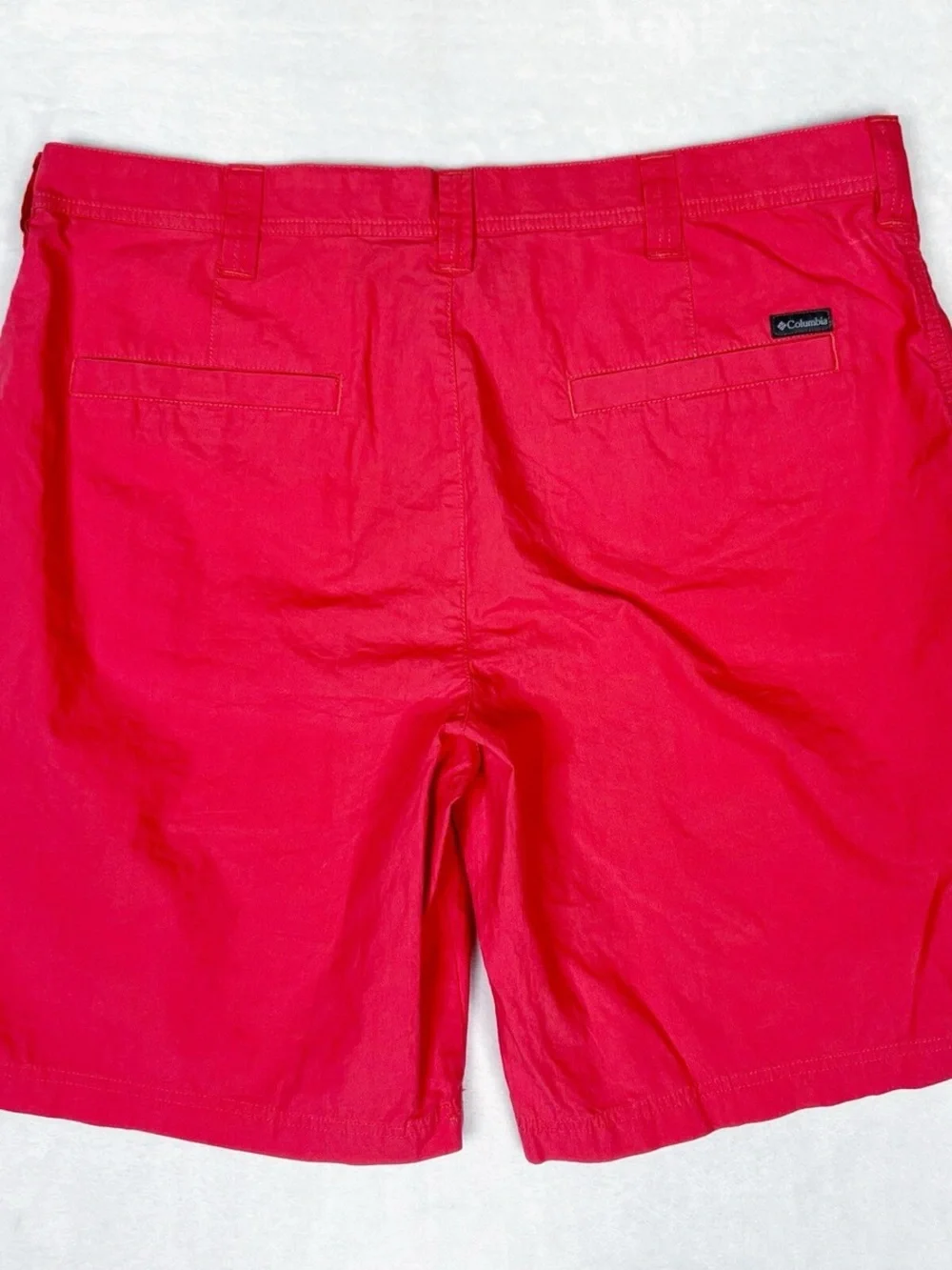 Columbia Mens Poppy Red Chino Hiking Shorts Size 38W